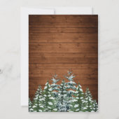 Invitation Bois de neige et forêt Pin rural Quinceañera (Dos)