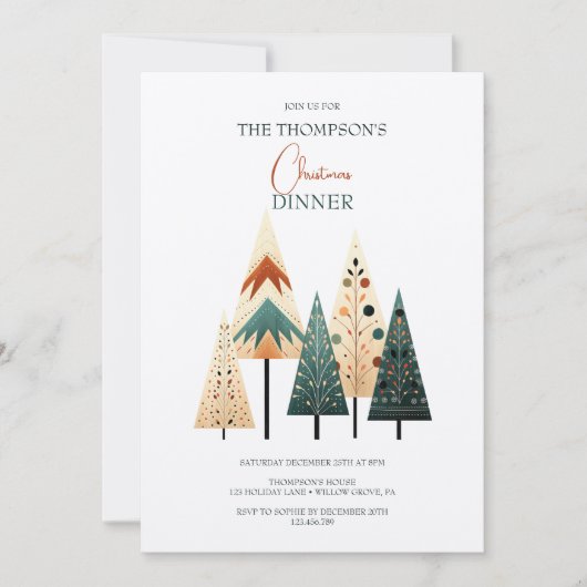 Invitation Bois de Noël Noël (Devant)