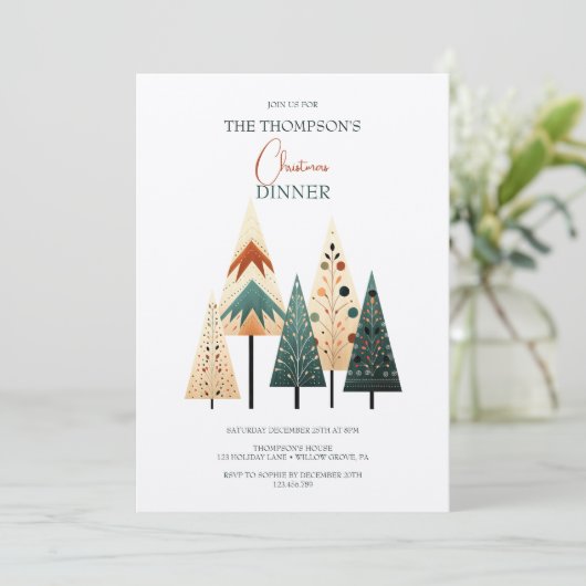 Invitation Bois de Noël Noël (Debout devant)