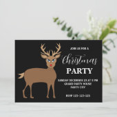 Invitation Bois de renne Fête de Noël (Debout devant)