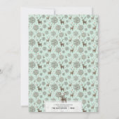 Invitation Bois de rennes Baies Mint Green Fête (Dos)
