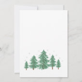 Invitation bois de verdure de baby shower d'hiver (Dos)