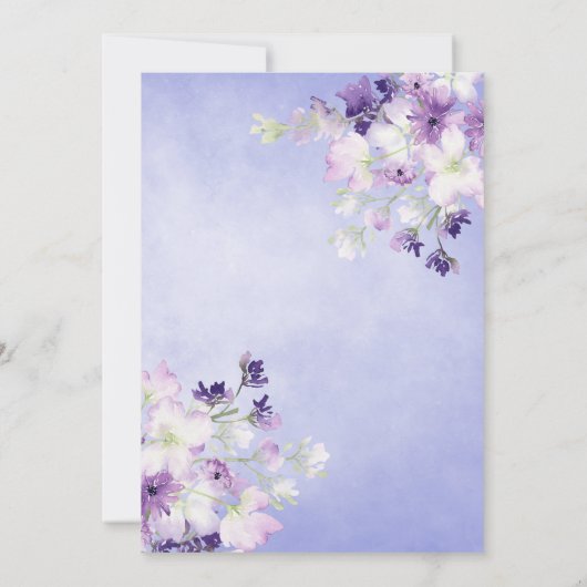 Invitation Bois d'eau violet rustique (Dos)