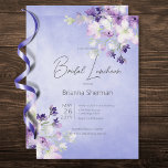 Invitation Bois d'eau violet rustique<br><div class="desc">Ce design présente des bouquets de fleurs sauvages de lavande,  blanc et violet à l'aquarelle avec de la verdure sur un bel arrière - plan d'aquarelle violet lavande. Créé par Simply Farmhouse Press.</div>