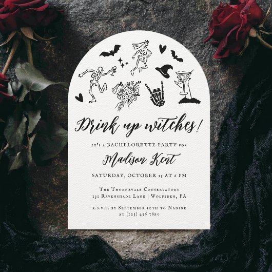 Invitation Bois des sorcières ! Bachelorette Whimsical éffray