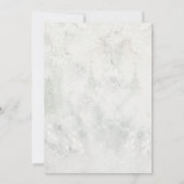 Invitation Bois d'hiver Aquarelle Botanique Mariage de couron (Dos)