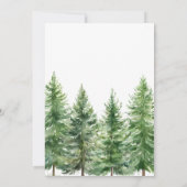 Invitation Bois d'hiver Joyeux Petit Baby shower de Noël (Dos)