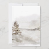 Invitation Bois d'hiver Nous pouvons étancher le Baby shower  (Dos)