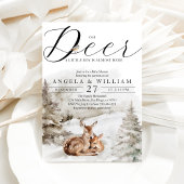 Invitation Bois d'hiver Oh Deer Thème Baby Boy Douche