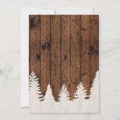 Invitation Bois d'hiver rustique arbres Nouvel An Jour de la (Dos)