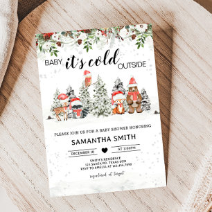 Invitation Bois D'Hiver Son Baby shower Froid Extérieur