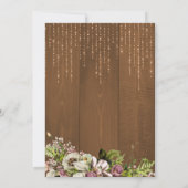 Invitation Bois d'ivoire floral rustique bois automne douche  (Dos)