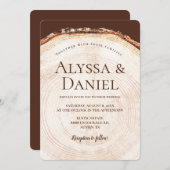 Invitation Bois écorce Rustique Mariage personnalisé (Devant / Derrière)