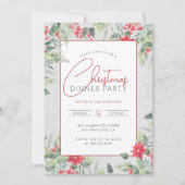 Invitation Bois et aquarelle Folio Dîner de Noël (Devant)