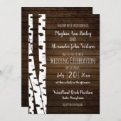 Invitation Bois et bouleau blanc (Devant / Derrière)