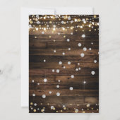 Invitation Bois et lumières Diamant Mariage Fête des mariées  (Dos)