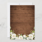 Invitation Bois et Roses blanches Verdure Aquarelle mariage (Dos)