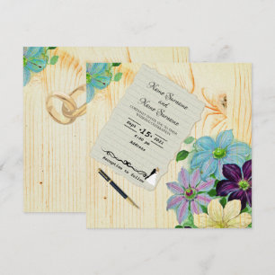 Invitation Bois floral