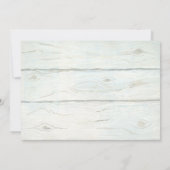 Invitation Bois floral rustique bleu et blanc Hydrangea (Dos)