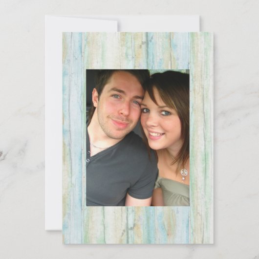 Invitation Bois flotté Océan Plage Rivage côtier Sauvegarder  (Dos)