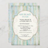 Invitation Bois flotté Océan Plage Rivage côtier Sauvegarder  (Devant / Derrière)