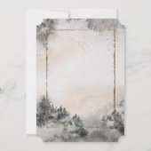 Invitation Bois forestier Verre à vin Shower de mariage (Dos)