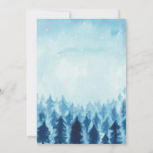 Invitation Bois,Forêt,Pins Bleus RSVP  (Dos)