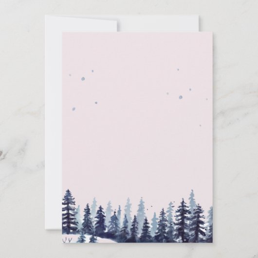 Invitation Bois,Forêt,Pins RSVP   (Dos)