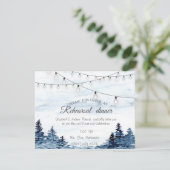 Invitation Bois, Lumières à cordes, Dîner de répétition aquar (Debout devant)