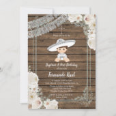 Invitation Bois mexicain Fiesta Boy Baptisday (Devant)