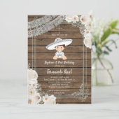 Invitation Bois mexicain Fiesta Boy Baptisday (Debout devant)