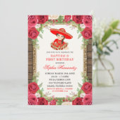 Invitation Bois mexicain Red Charra Baptême et premier annive (Debout devant)