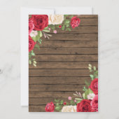 Invitation Bois mexicain Red Charra Baptême et premier annive (Dos)