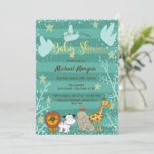Invitation Bois mignon, Baby shower d'animaux forestiers (Debout devant)
