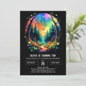 Invitation Bois mystique enchâssé Anniversaire (Debout devant)