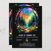 Invitation Bois mystique enchâssé Anniversaire (Devant / Derrière)