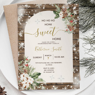 Invitation Bois Noël Fête de Chauffage Maison Maison Douce Ma
