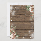 Invitation Bois Noël Floral C'est la saison pour être marié (Dos)