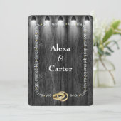 Invitation Bois noir et projecteurs (Debout devant)