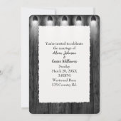 Invitation Bois noir et projecteurs (Dos)