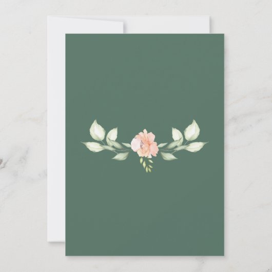 Invitation Bois Rose Gold Script Baby Sprinkle (Dos)