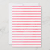 Invitation Bois rose rousse animaux Baby shower fille (Dos)