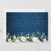 Invitation Bois & Roses Blanches Lanterne Filles Brunch (Dos)