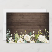 Invitation Bois & Roses Blanches Lanterne Filles Brunch (Dos)