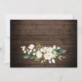 Invitation Bois Roses Blanches Lanterne Rustique Couple Douch (Dos)