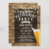 Invitation Bois rustique (Devant / Derrière)