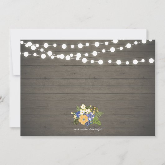 Invitation Bois Rustique 50e Anniversaire de Mariage Photo (Dos)