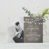 Invitation Bois Rustique 50e Photo Anniversaire de Mariage (Debout devant)