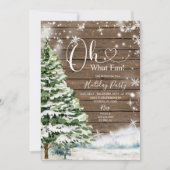 Invitation Bois Rustique À feuillage persistant Oh Quel Amuse (Devant)