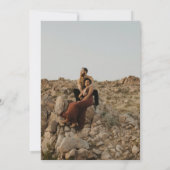Invitation Bois rustique audacieux M. Mrs mariage photo scrip (Dos)